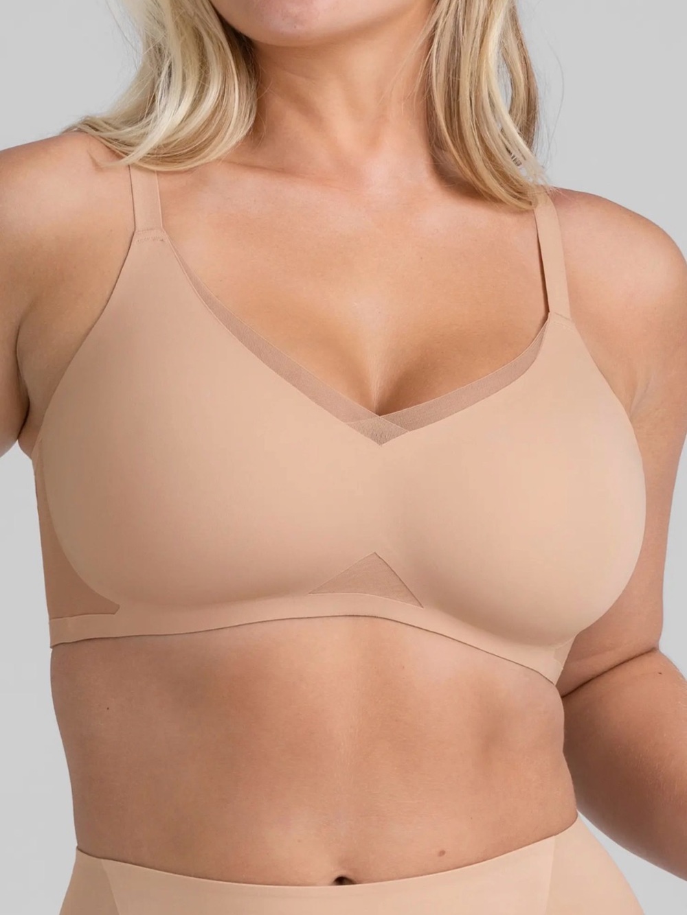 Honeylove Liftwear Crossover Bra in sand Sz M+ NWT